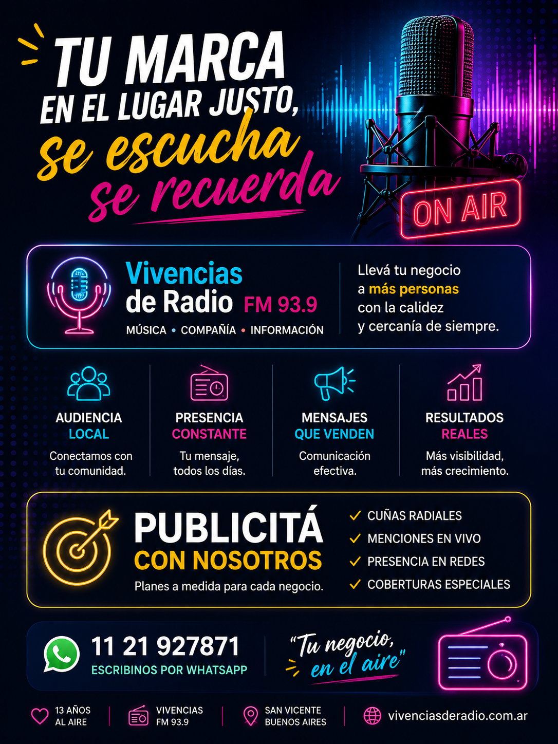 Publicitá con Vivencias de Radio